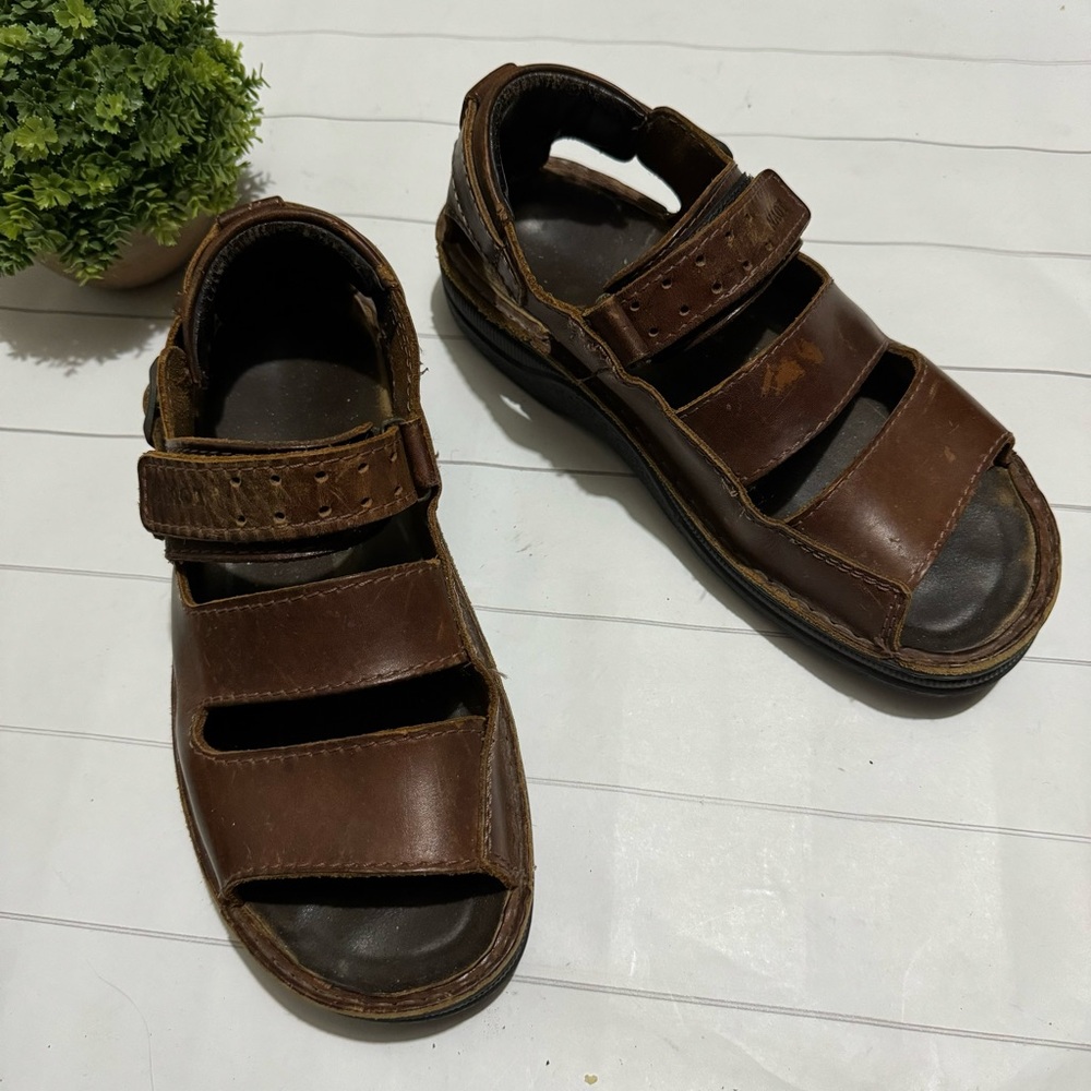NAOT Brown Leather Fisherman Comfort Sandals Mens Size EU 43 US‎ 10